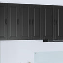 Vægskab PORTO 2 pcs Sort 30 x 31 x 80 cm Konstrueret træ
