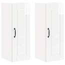 Vægskab PORTO 2 pcs Høj gloss hvid 30 x 31 x 80 cm
