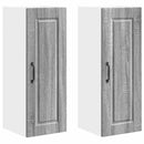 Vægskab PORTO 2 pcs Grå Sonoma 30 x 31 x 80 cm Konstrueret træ
