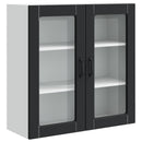 Væglågskab PORTO Sort 80 x 31 x 80 cm Konstrueret træ
