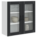 Væglågskab PORTO Sort 80 x 31 x 80 cm Konstrueret træ