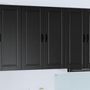 Vægskab PORTO Sort 80 x 31 x 100 cm Konstrueret træ