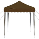 Pop-up Festtelt 195 x 195 x 245 cm Gråbrun Oxford stof
