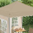Pop-up Festtelt 195 x 195 x 245 cm Cremefarvet Oxford stof