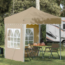 Pop-up Festtelt 195 x 195 x 245 cm Cremefarvet Oxford stof
