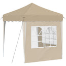 Pop-up Festtelt 195 x 195 x 245 cm Cremefarvet Oxford stof