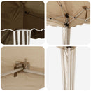 Pop-up Festtelt 195 x 195 x 245 cm Gråbrun Oxford stof