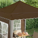 Pop-up Festtelt 195 x 195 x 245 cm Gråbrun Oxford stof