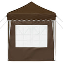 Pop-up Festtelt 195 x 195 x 245 cm Gråbrun Oxford stof