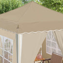 Pop-up Festtelt 195 x 195 x 245 cm Cremefarvet Oxford stof
