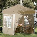 Pop-up Festtelt 195 x 195 x 245 cm Cremefarvet Oxford stof