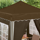 Pop-up Festtelt 195 x 195 x 245 cm Gråbrun Oxford stof
