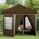 Pop-up Festtelt 195 x 195 x 245 cm Gråbrun Oxford stof