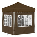 Pop-up Festtelt 195 x 195 x 245 cm Gråbrun Oxford stof