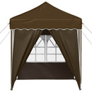 Pop-up Festtelt 195 x 195 x 245 cm Gråbrun Oxford stof