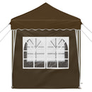 Pop-up Festtelt 195 x 195 x 245 cm Gråbrun Oxford stof