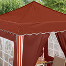 Pop-up Festtelt 195 x 195 x 245 cm Terrakotta Oxford stof