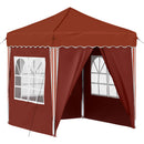 Pop-up Festtelt 195 x 195 x 245 cm Terrakotta Oxford stof
