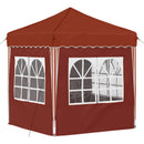 Pop-up Festtelt 195 x 195 x 245 cm Terrakotta Oxford stof