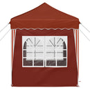Pop-up Festtelt 195 x 195 x 245 cm Terrakotta Oxford stof