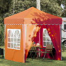 Pop-up Festtelt 195 x 195 x 245 cm Orange Oxford stof