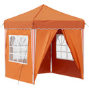 Pop-up Festtelt 195 x 195 x 245 cm Orange Oxford stof