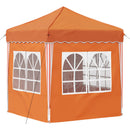 Pop-up Festtelt 195 x 195 x 245 cm Orange Oxford stof