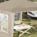 Pop-up Festtelt 288 x 288 x 245 cm Cremefarvet Oxford stof