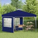 Pop-up Festtelt 288 x 288 x 245 cm Blå Oxford stof