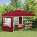 Pop-up Festtelt 288 x 288 x 245 cm Bordeaux Oxford stof