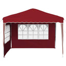 Pop-up Festtelt 288 x 288 x 245 cm Bordeaux Oxford stof
