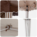 Pop-up Festtelt 288 x 288 x 245 cm Brun Oxford stof