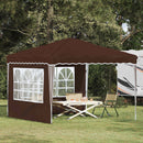 Pop-up Festtelt 288 x 288 x 245 cm Brun Oxford stof