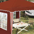 Pop-up Festtelt 288 x 288 x 245 cm Terrakotta Oxford stof