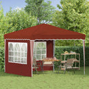 Pop-up Festtelt 288 x 288 x 245 cm Terrakotta Oxford stof