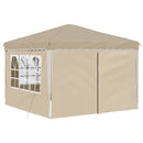 Pop-up Festtelt 288 x 288 x 245 cm Cremefarvet Oxford stof