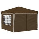Pop-up Festtelt 288 x 288 x 245 cm Gråbrun Oxford stof