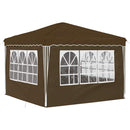 Pop-up Festtelt 288 x 288 x 245 cm Gråbrun Oxford stof