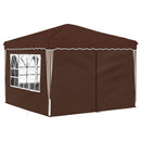 Pop-up Festtelt 288 x 288 x 245 cm Brun Oxford stof