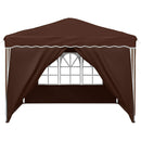 Pop-up Festtelt 288 x 288 x 245 cm Brun Oxford stof