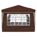 Pop-up Festtelt 288 x 288 x 245 cm Brun Oxford stof