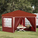 Pop-up Festtelt 288 x 288 x 245 cm Terrakotta Oxford stof