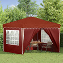 Pop-up Festtelt 288 x 288 x 245 cm Terrakotta Oxford stof