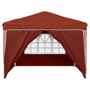 Pop-up Festtelt 288 x 288 x 245 cm Terrakotta Oxford stof