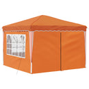 Pop-up Festtelt 288 x 288 x 245 cm Orange Oxford stof
