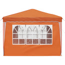 Pop-up Festtelt 288 x 288 x 245 cm Orange Oxford stof