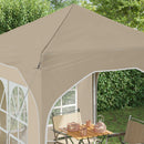 Pop-up Festtelt 192 x 192 x 245 cm Cremefarvet