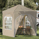 Pop-up Festtelt 192 x 192 x 245 cm Cremefarvet