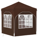 Pop-up Festtelt 192 x 192 x 245 cm Brun