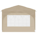 Pop-up Festtelt 290 x 290 x 245 cm Cremefarvet